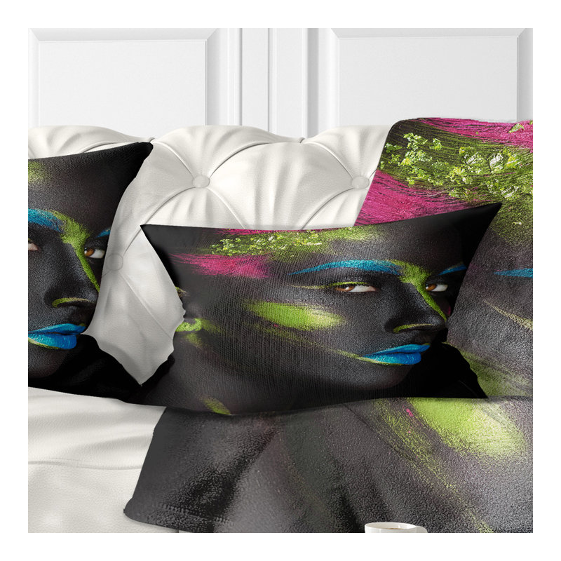 Coussin décoratif décoratif foncé avec coussins décoratifs abstract