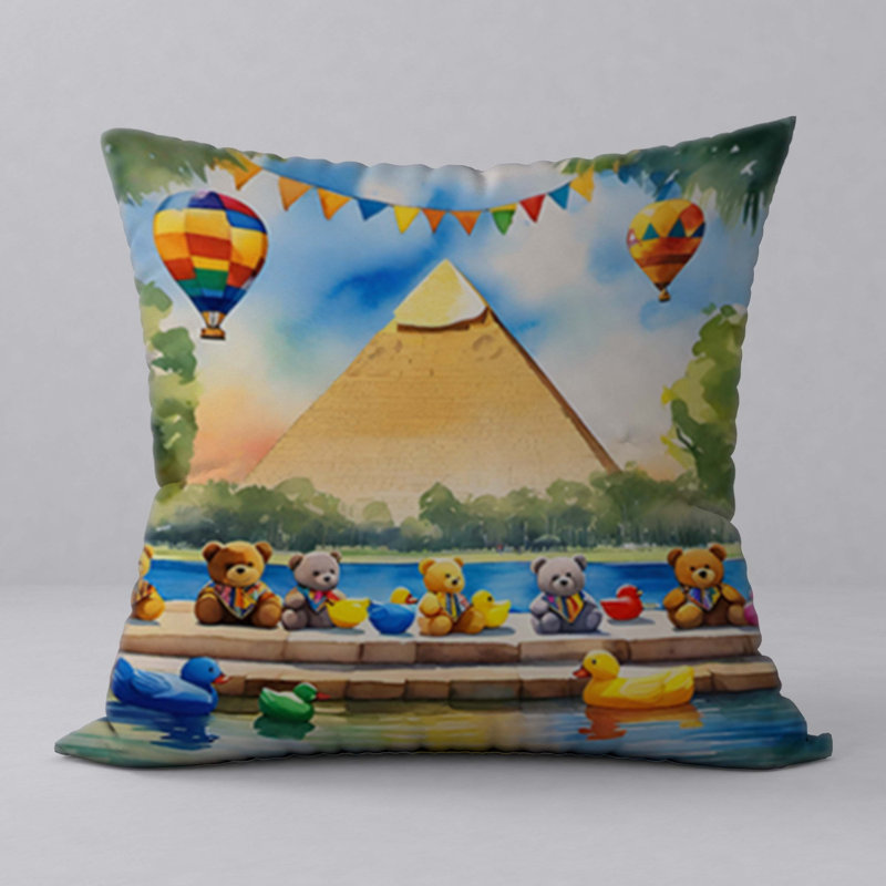 Polyester Throw Square Pillow Cover & Insert