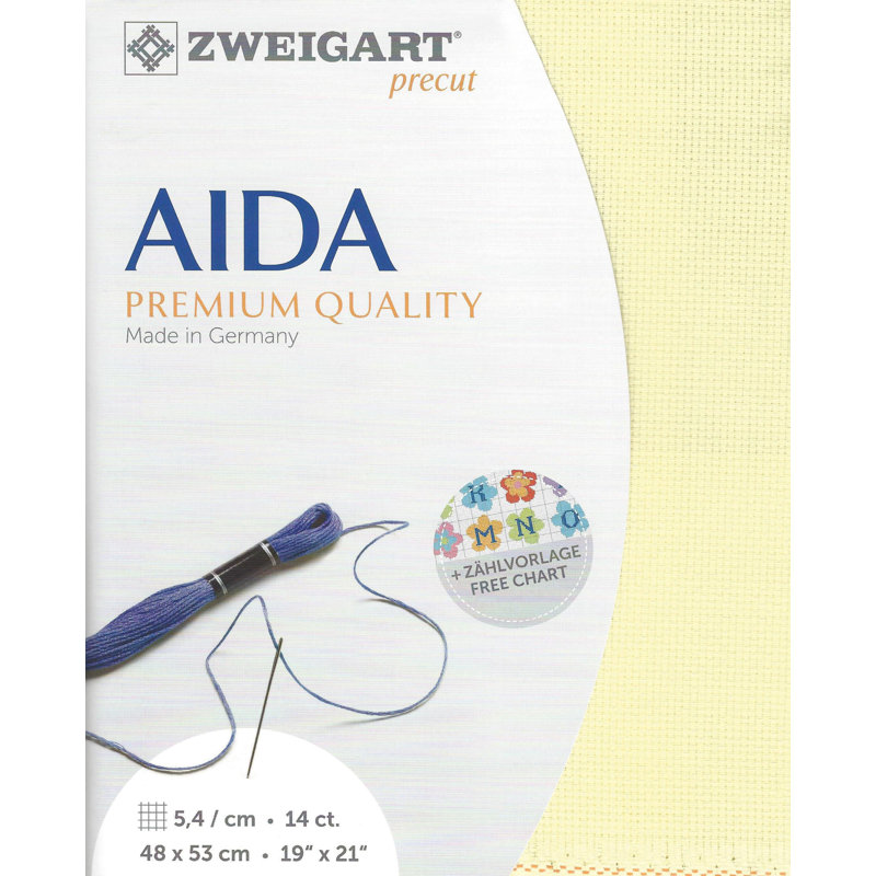 Prédécoupé Zweigart Stern-Aida 3706/2030 jaune, Jaune