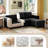 78'' Upholstered Sofa Couch With Ottoman-1010407975
