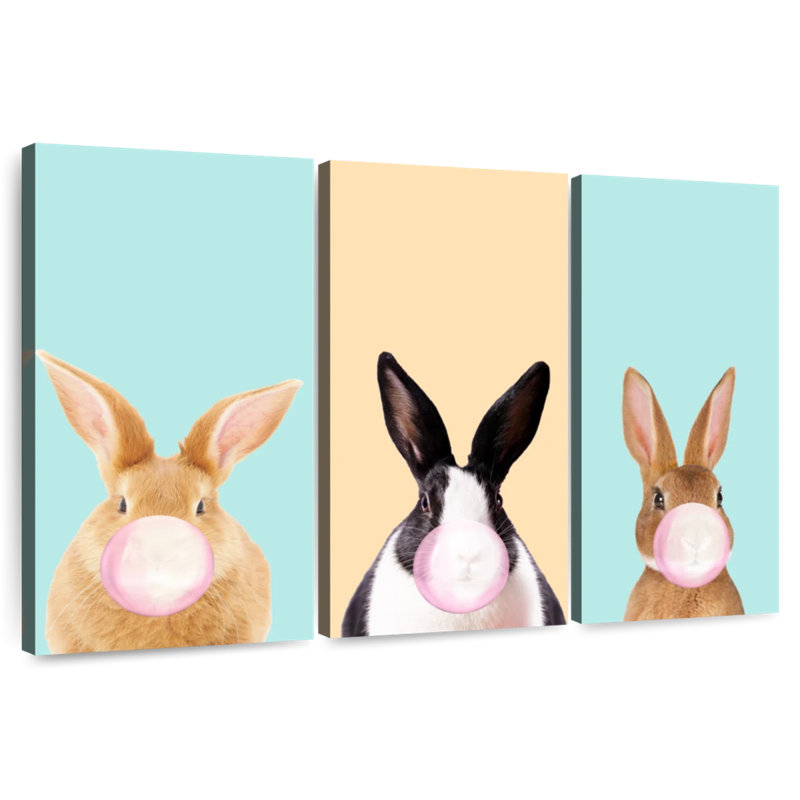 Brampt Funny Bunnies, 32" H x 50" W