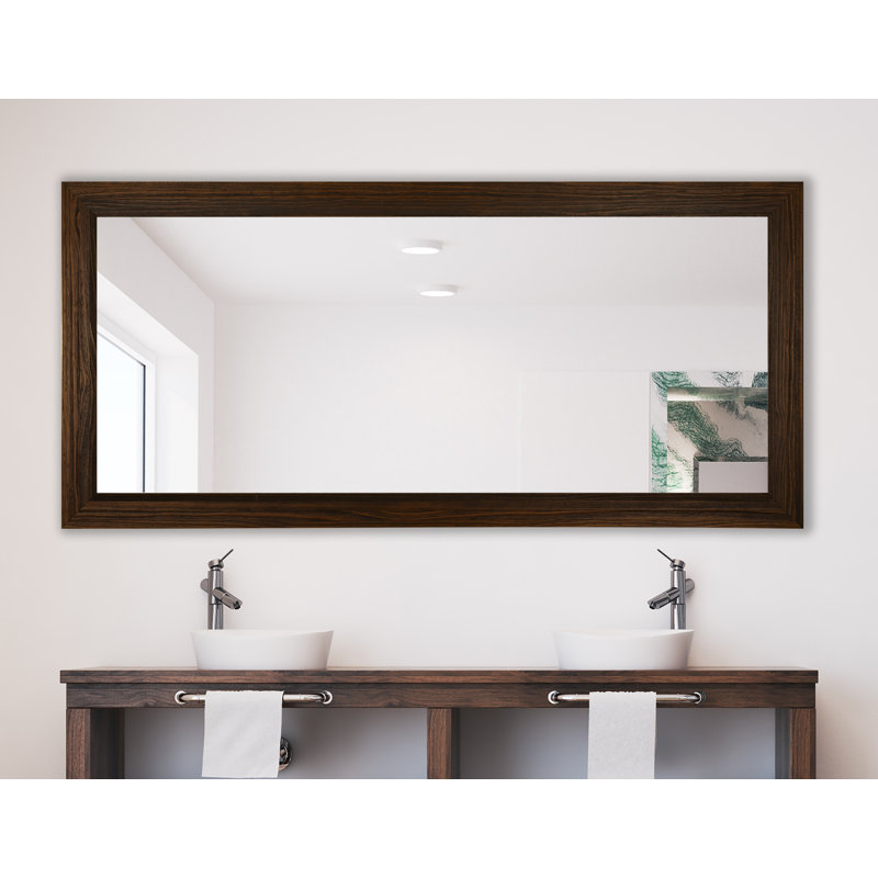 Miroir de salle de bain Dakston, 36,25 po x 51,75 po, Moka