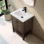 Chazden 24" Herringbone Design Single Bathroom Vanity with Ceramic Top-444019685
