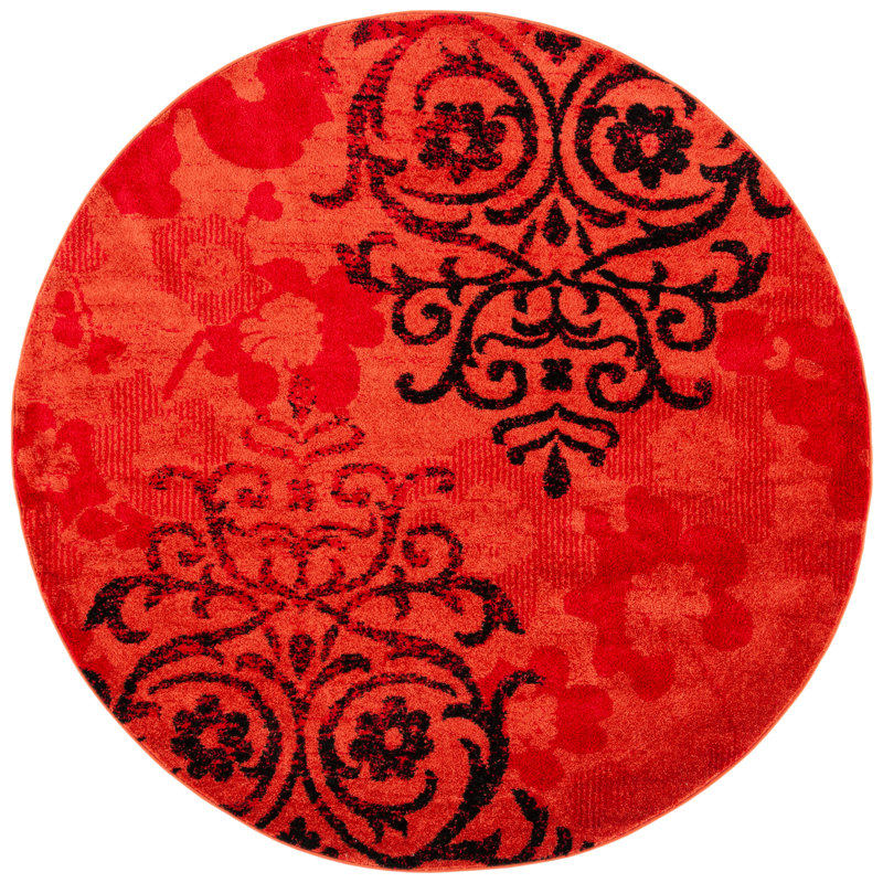 Lief Performance Floral Rug, Round 6'7"