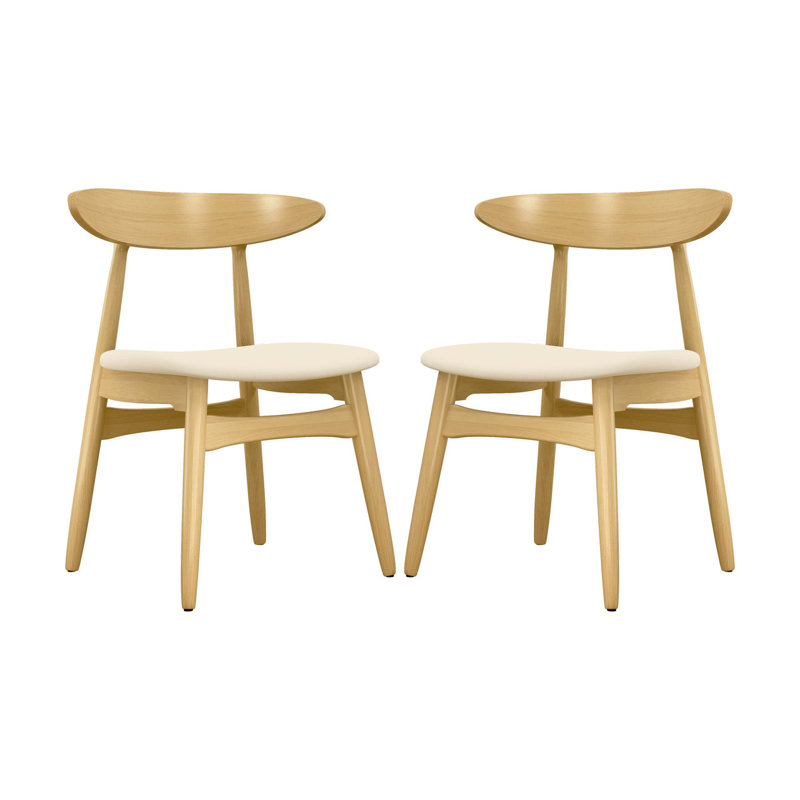 Chaise de salle à manger en tissu Modholic Lulu (ensemble de 2)