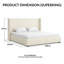 Premium Plush Bed Frame – Elegant Padded Bed with 48” Statement Headboard, Solid Wooden Bed – Contemporary Designer Finish-297265898-297508566