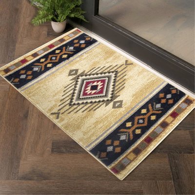5 pi 3 po x 7 po Tapis crème, polypropylène, teint, crème décoratif Po In., Gorgeous