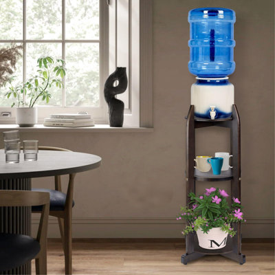Support pour distributeur d'eau en bois massif