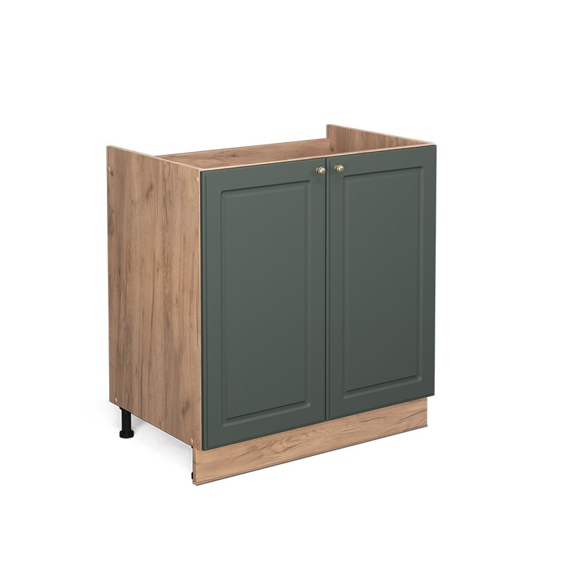 Bradbury 82cm H x 80cm W x 51.6cm D Particleboard Base Unit, White/Green