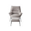 Fauteuil d'appoint et repose-pieds en cuir fleur kaki Jabel-1811950025