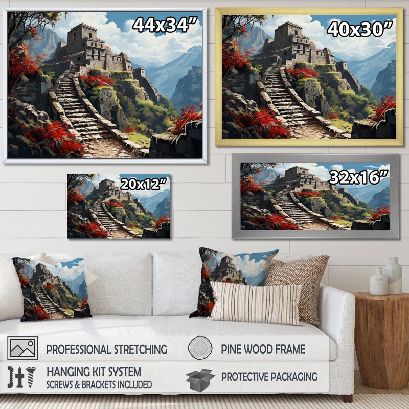 South America Cultural Heritage - Architecture Canvas Wall Art, H 34 po x l 44 po x P 1,5 po, Toile tendue