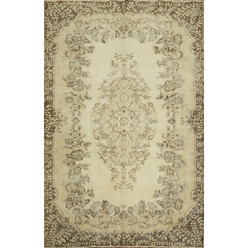 Tapis floral rétro 6 x 9