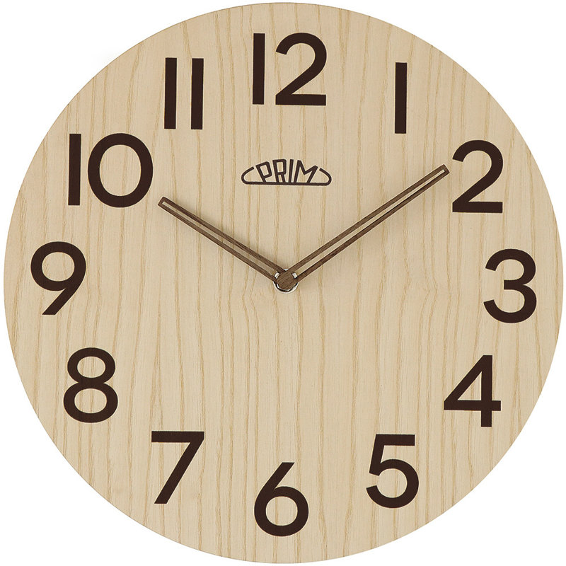 Wood Wall Clock, Light Brown
