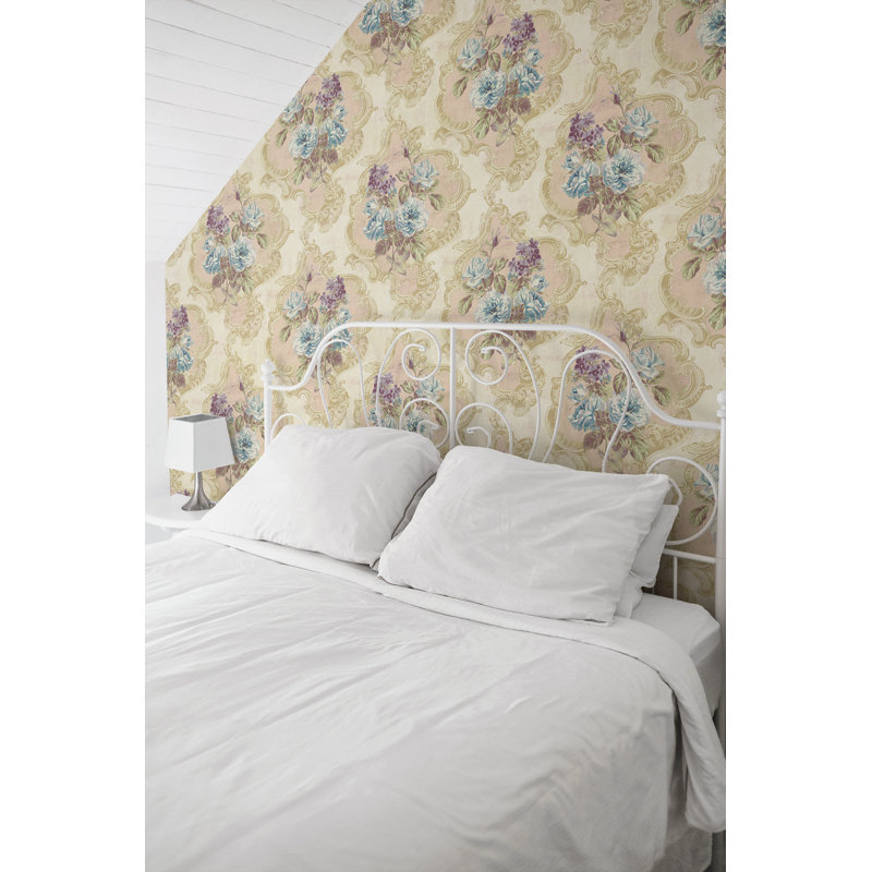 Rouleau de papier peint L 27 pi x l 27 po Akikazu, Vieux rose