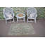 Tapis turc rétro avec des motifs floraux ornés en beige comme décor de tapis de porte idéal