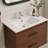 30"  Reddish Brown  Wall Mounting Bathroom Vanity, Soft Close  2 Drawer