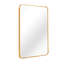 Miroir mural 22x30 pouces rectangulaire en or pour les espaces de salle de bain contemporains - Alliage d'aluminium, conception incassable sans cadre en verre et métal, manuel d'installation-1207831865