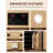 30A Cord 110-120V 3 Person Luxurious Far Infrared Sauna For Home Spa, Low Emf Wooden Dry Sauna Room With Bluetooth Speakers, Lcd Control Panel, Tempered Glass Door, 7 Colors Lighting, 74.76"X80.76"X26.04"