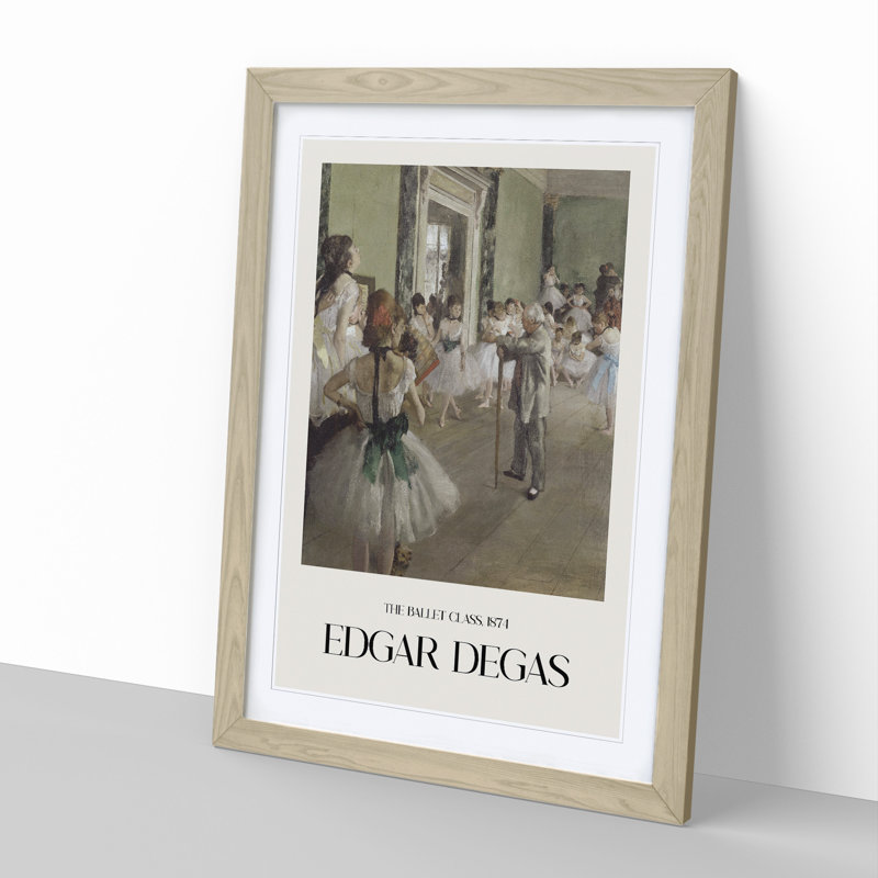 The Ballet Class Vol.1 by Edgar Degas - Picture Frame Painting, Oak Framed, 65cm H x 48cm W x 2cm D