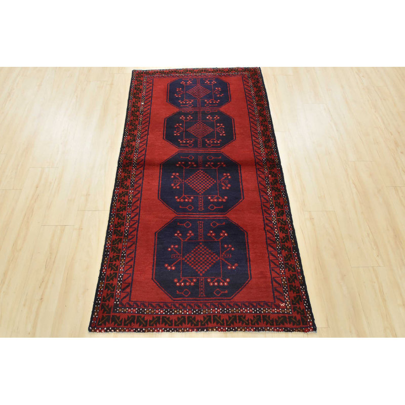 Tapis unique rouge 3 pi 5 po x 6 pi 3 po One-of-a-Kind