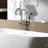 Freestanding Bathtub Faucet With Hand Shower - Metal Construction, Bathroom Brushed Nickel Solid Metal, Glamour