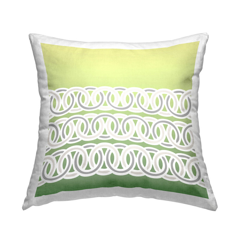 Polyester Throw Square Pillow Cover & Insert, Green