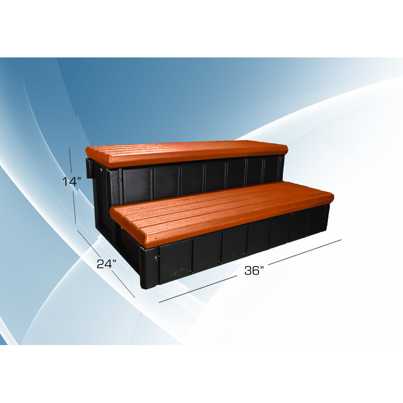 Confer Plastics 36" Deluxe Spa Step, Redwood