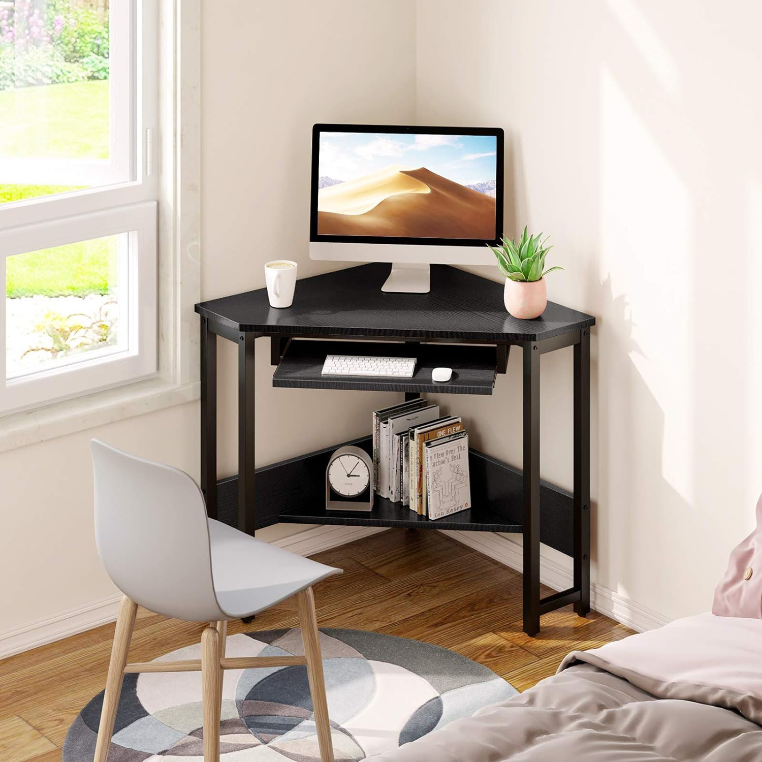 17 Stories Niraj Metal Base Computer Desk | Wayfair