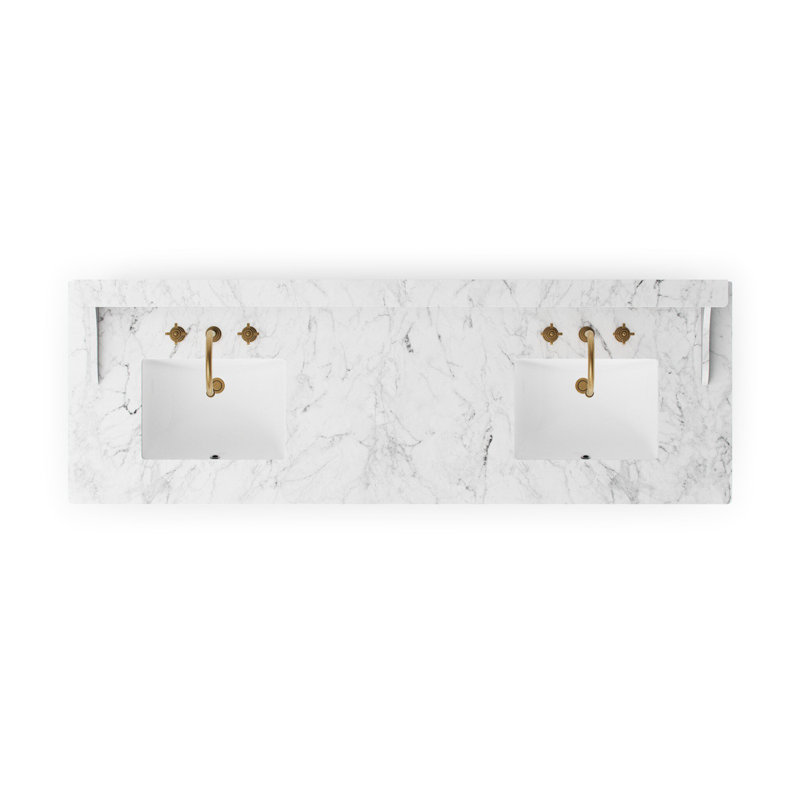 Elliston Double Vanity-Carrara Marble
