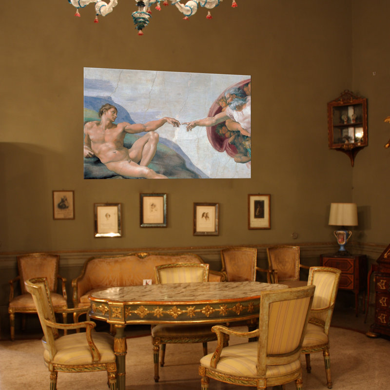 Michelangelo - No Frame Print on Wood, 86cm H x 140cm W x 1.8cm D