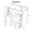Base de meuble-lavabo simple 35,6 po seulement en blanc