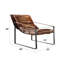 Fauteuil d'appoint en cuir fleur Quoba