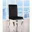 Chaises d'appoint de salle à manger en 2, tissu noir avec structure en acier inoxydable, velours et design, rembourrage en mousse, aucun assemblage requis pour la salle à manger, structure, haute densité