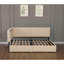 Structure de lit Boucle, structure de lit tapissier Cloud avec tête de lit, 2 tiroirs de rangement, éclairage à DEL et charge USB, pieds et lattes en bois massif, aucun sommier nécessaire, beige-80626701