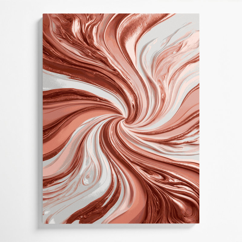 Abstrait art fluide sur toile grise 83, H 18 po x l 12 po
