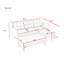Canapé-lit modulaire en tissu faisant face à la droite-1703333310