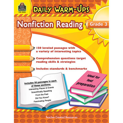 Daily Warm-ups: Nonfiction Reading, Grade 3