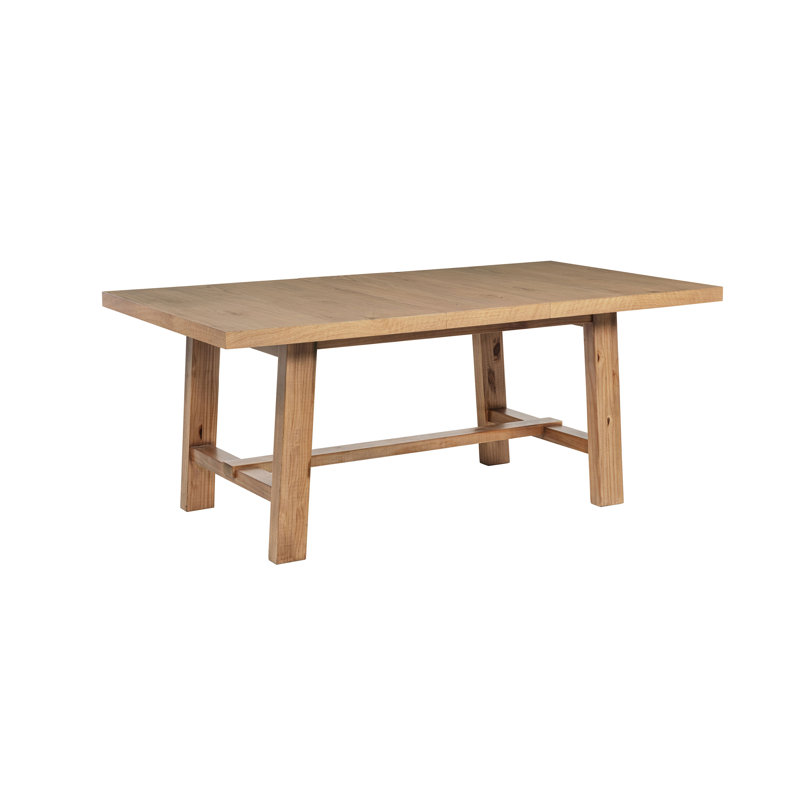 60.4" W Farmhouse Extension Dining Table, Brown
