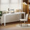 Bureau d'ordinateur 71 ", bureau d'étude avec pieds en métal, blanc
