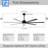 72/84'' Aluminum Alloy 7 Blade Ceiling Fan with Light, Ceiling Fan with Remote, Large Ceiling Fan for Indoor/Outdoor Patio, Garage, Workshop, Office, DC Motor, 6 Speed Adjustable,Quiet Operation, 3 Color Temperatures, Multiple Downrods-1090804767-1090804705