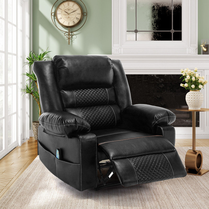 Fauteuil inclinable de massage en cuir respirant