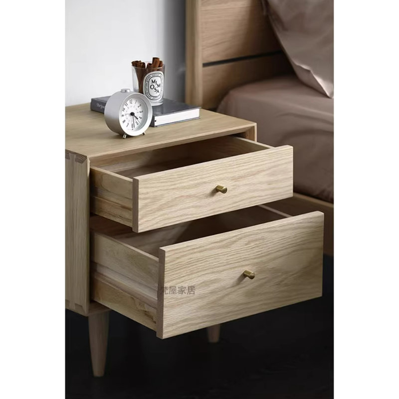 48cm W Solid Wood Bedside Table