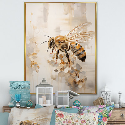 Minimalisme buzzing abeille sur toile