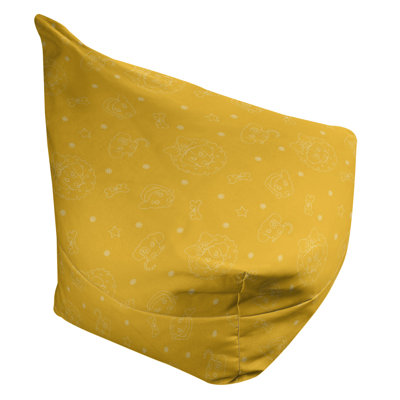 Fauteuil à billes rouge à motif géométrique - siège à motif triangulaire