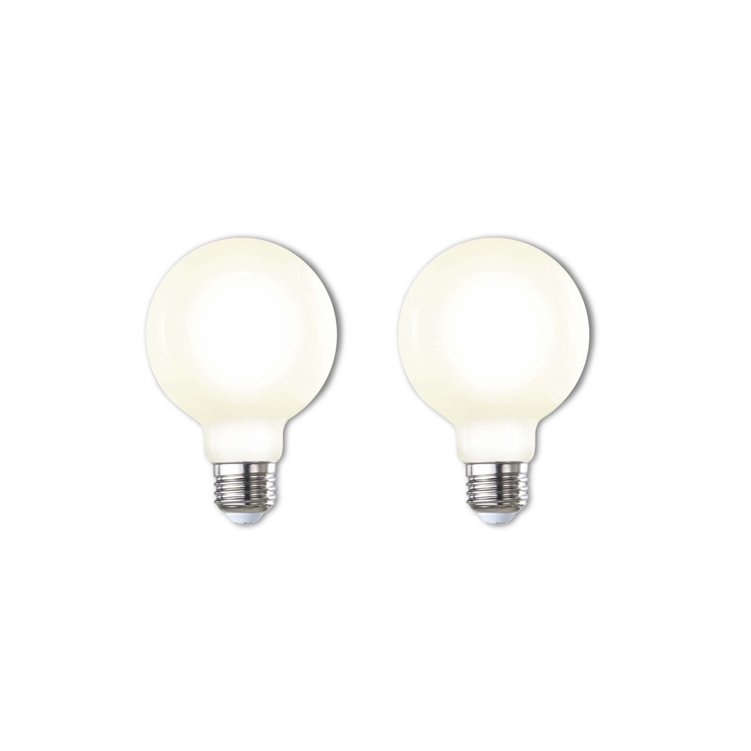 7 Watt (60 Watt Equivalent), G25 LED, Milky Dimmable Light Bulb, (2700K) E26/Medium (Standard) Base (Set of 2) Bulbrite Industries