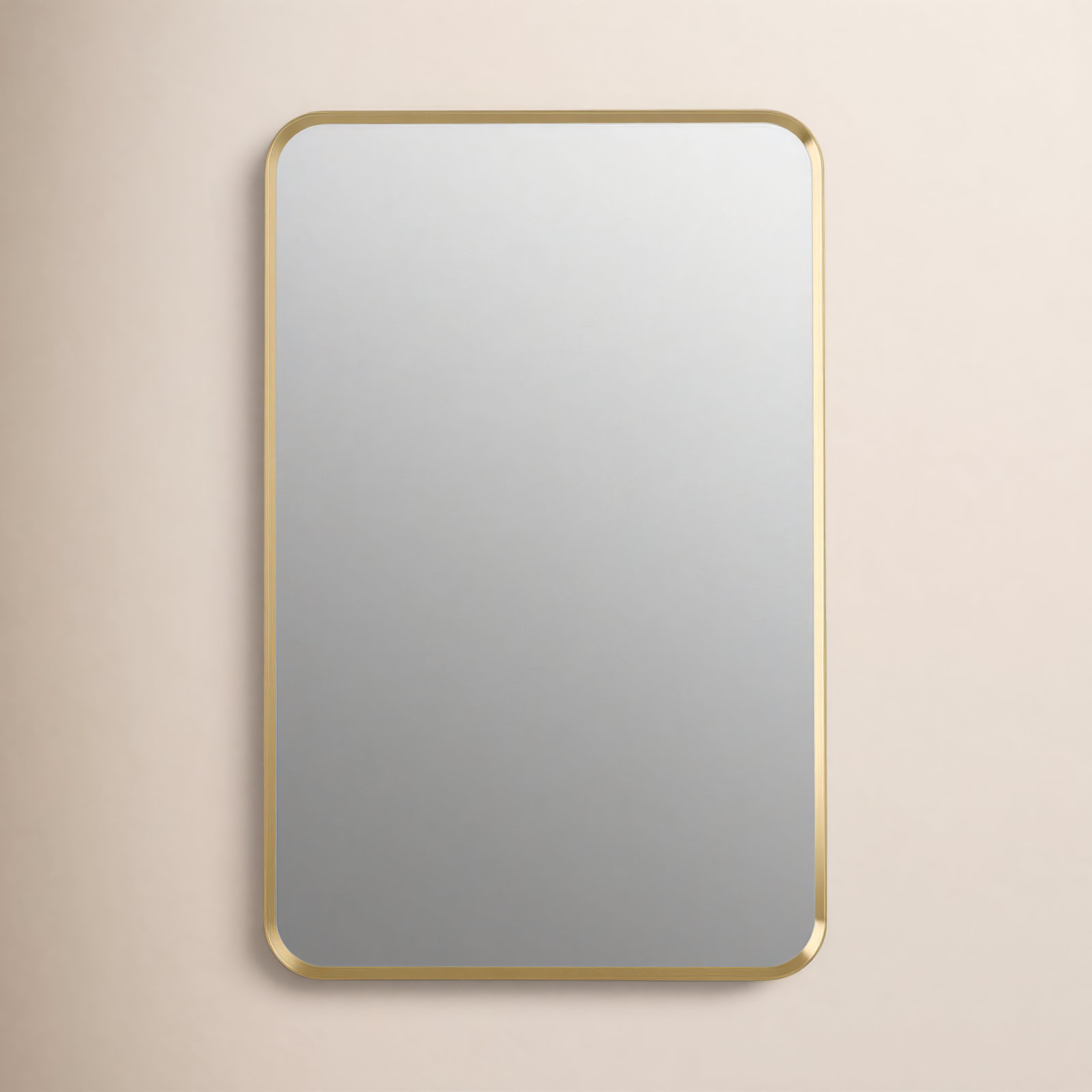 Verdera Surface Mount or Recessed Rectangular Framed Medicine Cabinet, Brushed Gold, 34" H x 22" W x 4.18" D