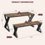 Square Dining Table Set for 4, Extendable Wooden Table with Upholstered Chairs, Compact Kitchen Set-133514833-133514837-133514844