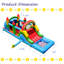Jeu gonflable pour enfants Relunch 25 pi, parcours d'obstacles gonflable 100% PVC avec glissades d'eau / souffleur, fête extérieure de qualité robuste