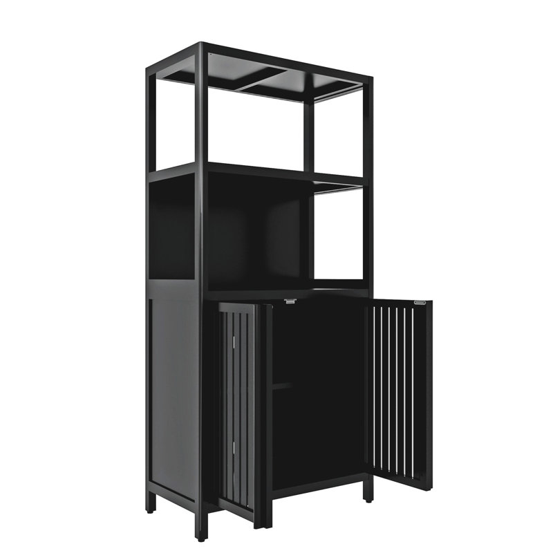 Grande armoire de rangement en bambou de 52 po