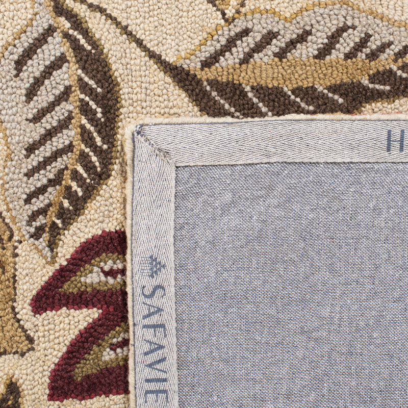Arber Hand Tufted Wool Floral Rug, Rectangle 5' x 8'